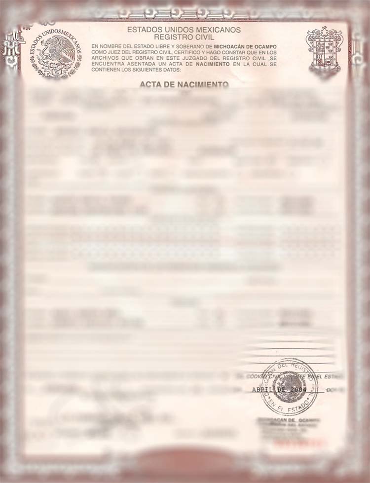 Mexican Birth Certificate Translation Services - Peachtree Rose Translations